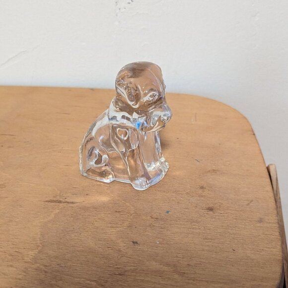 Federal Glass Dog Depression Glass 1940s Figural Vintage Candy Container Hollow - Picture 3 of 5